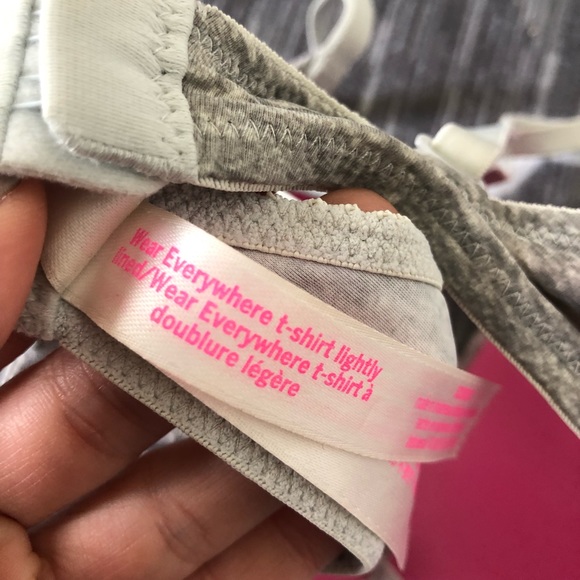 Pink Victoria’s Secret Wear Everywhere T-Shirt Lightly Lined Bra 32D EUC - Picture 3 of 5